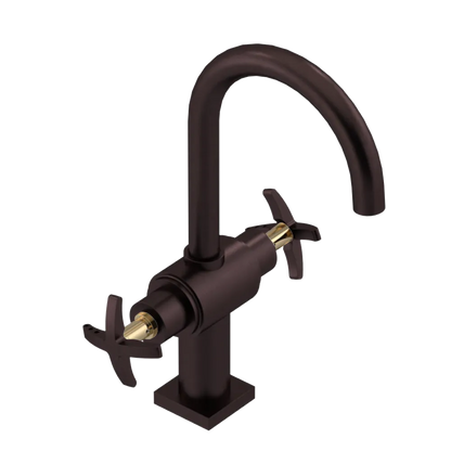 Rubinet Single Hole Dual Handle Lav. Set. (less drain) Oil Rubbed Bronze