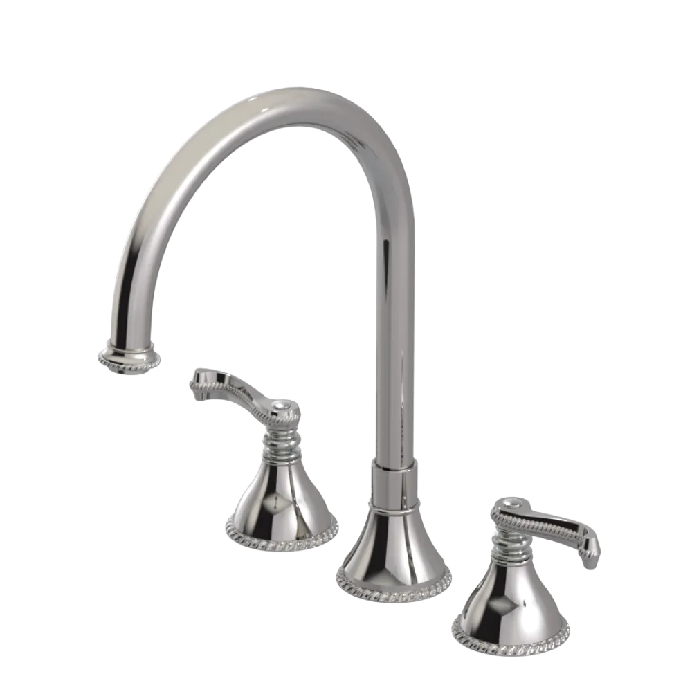 Rubinet Widespread Kitchen Set Polished Nickel