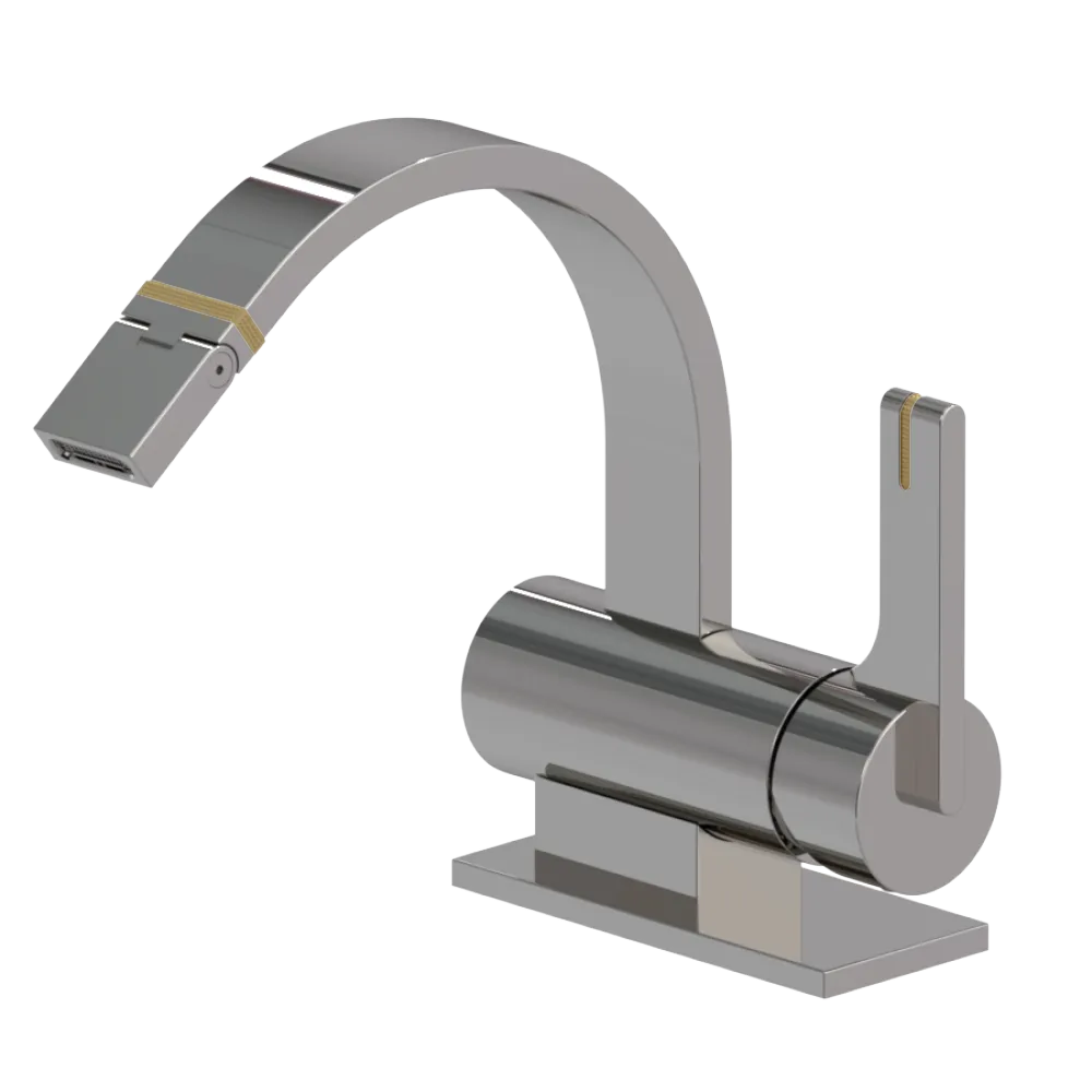 Rubinet Single Control Bidet Fitting (less drain) Polished Nickel