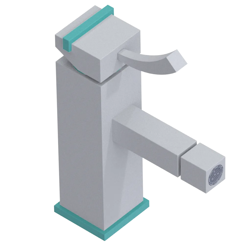 Rubinet Single Control Bidet Fitting (less drain) Matt White