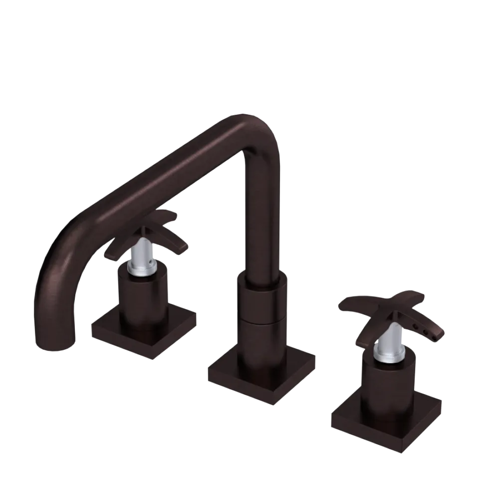 Rubinet Widespread Kitchen Set with Genesis Spout Oil Rubbed Bronze