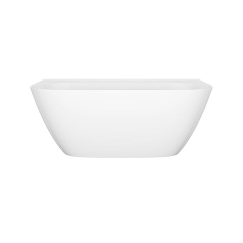 Lussari 63" X 30" Freestanding Back To Wall Bathtub With Void And Tile Flange