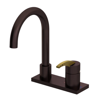 Rubinet 4" Centre Single Control Lav. Set. (less drain) Oil Rubbed Bronze