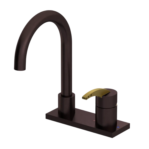 Rubinet 4" Centre Single Control Lav. Set. (less drain) Oil Rubbed Bronze