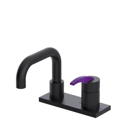 Rubinet 4" Centre Single Control Lav. Set. with Genesis spout (less drain) Matt Black