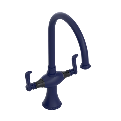 Rubinet Two Handle Single Hole Kitchen Set Midnight Blue