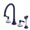 Rubinet Widespread Kitchen Set with Hand Spray Midnight Blue