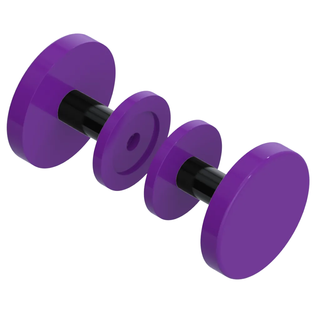 Rubinet Shower Door Knob (set) Purple Haze