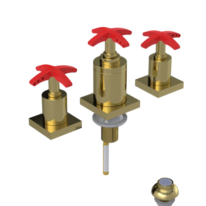 Rubinet Bidet Fitting with Spray, Diverter, and Vacuum Breaker (less drain) Natural Brass