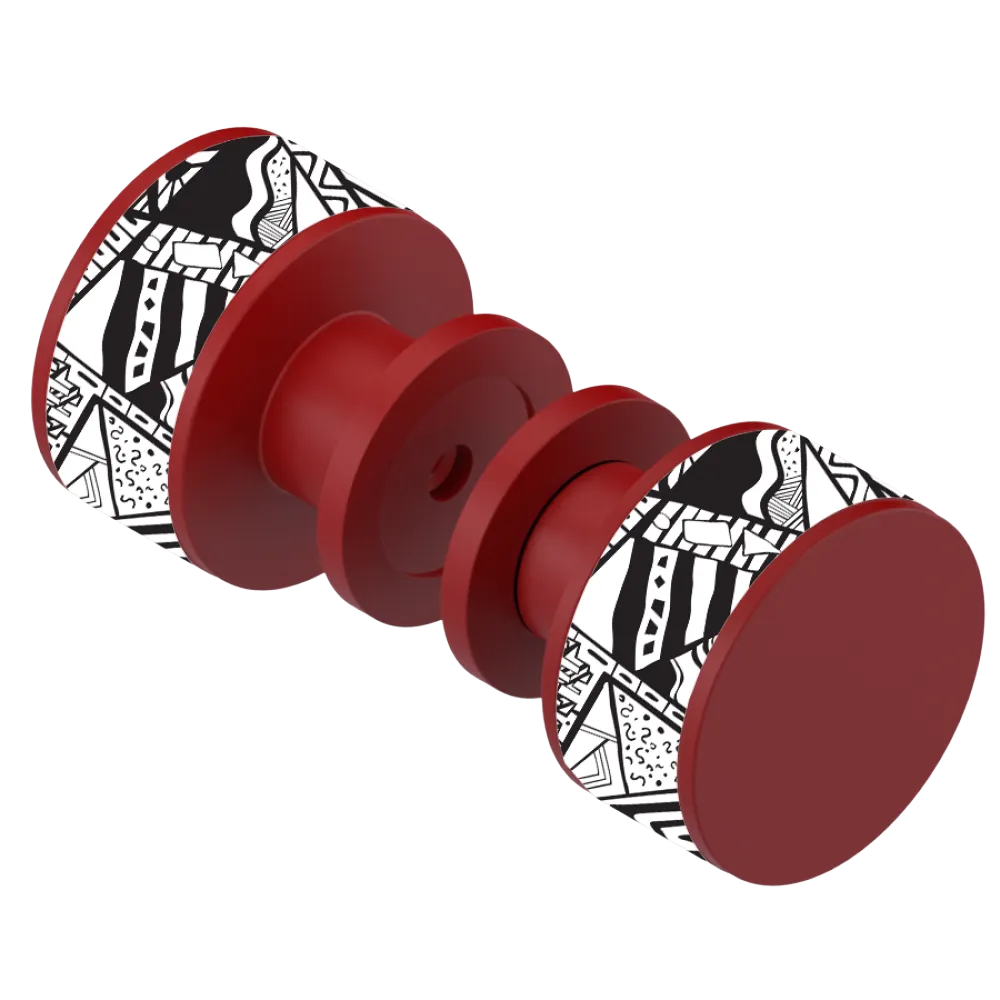 Rubinet Shower Door Knob (set) Maroon