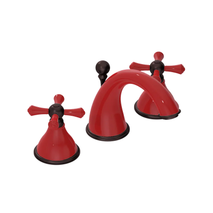 Rubinet Widespread Lav. Set. (less drain) Red