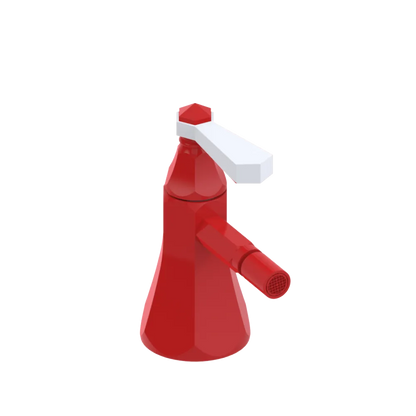 Rubinet Single Control Bidet Fitting (less drain) Red