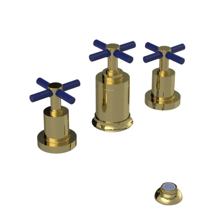 Rubinet Bidet Fitting with Spray, Diverter, and Vacuum Breaker (less drain) Bright Brass