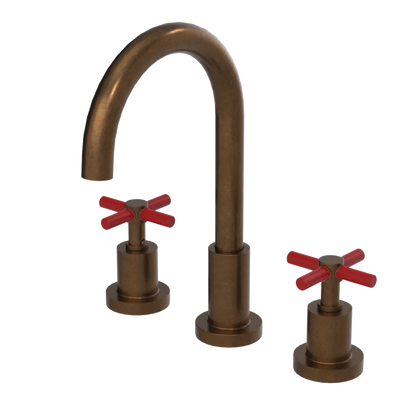 Rubinet Widespread Kitchen Set with LaSalle Spout Tuscan Brass