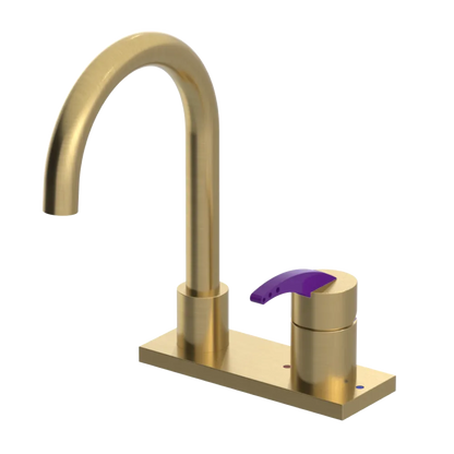 Rubinet 4" Centre Single Control Lav. Set. (less drain) Satin Brass