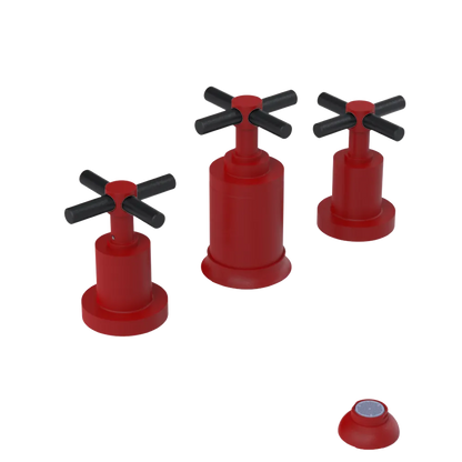 Rubinet Bidet Fitting with Spray, Diverter, and Vacuum Breaker (less drain) Maroon