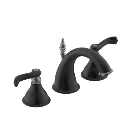 Rubinet Widespread Lav. Set. (less drain) Matt Black