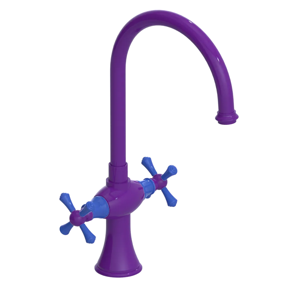 Rubinet Two Handle Single Hole Kitchen Set Purple Haze