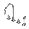 Rubinet Widespread Kitchen Set with Hand Spray Polished Nickel