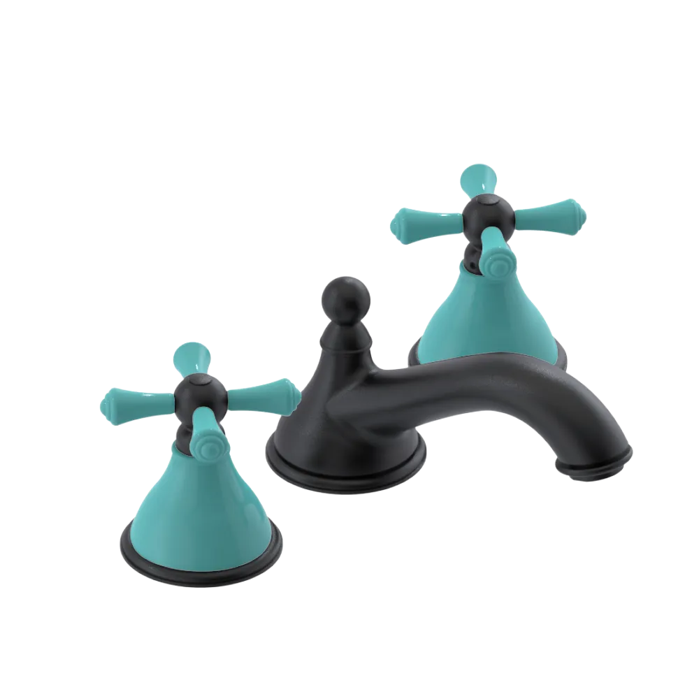 Rubinet Widespread Lav. Set. (less drain) Matt Black