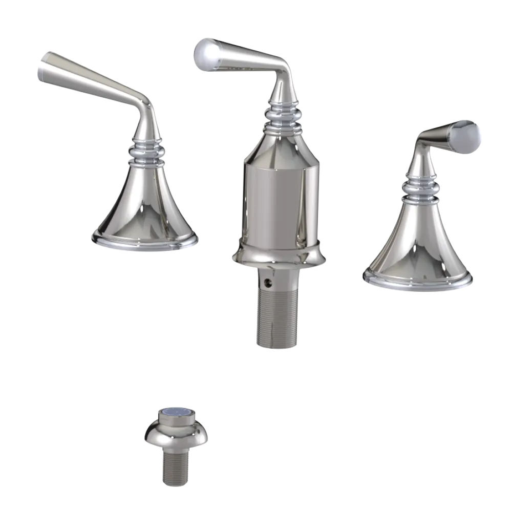 Rubinet Bidet Fitting with Spray, Diverter, and Vacum Breaker (Less Drain) Polished Nickel