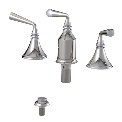 Rubinet Bidet Fitting with Spray, Diverter, and Vacum Breaker (Less Drain) Polished Nickel