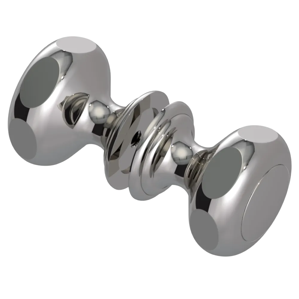 Rubinet Shower Door Knob (set) Polished Nickel