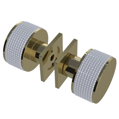 Rubinet Shower Door Knob (set) Natural Brass