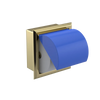 Rubinet RECESSED TOILET PAPER HOLDER Bright Brass