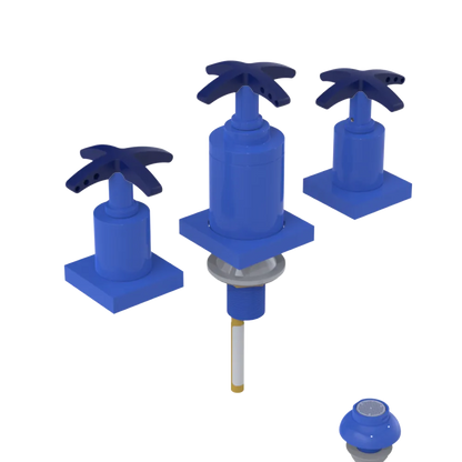 Rubinet Bidet Fitting with Spray, Diverter, and Vacuum Breaker (less drain) Blu Jean