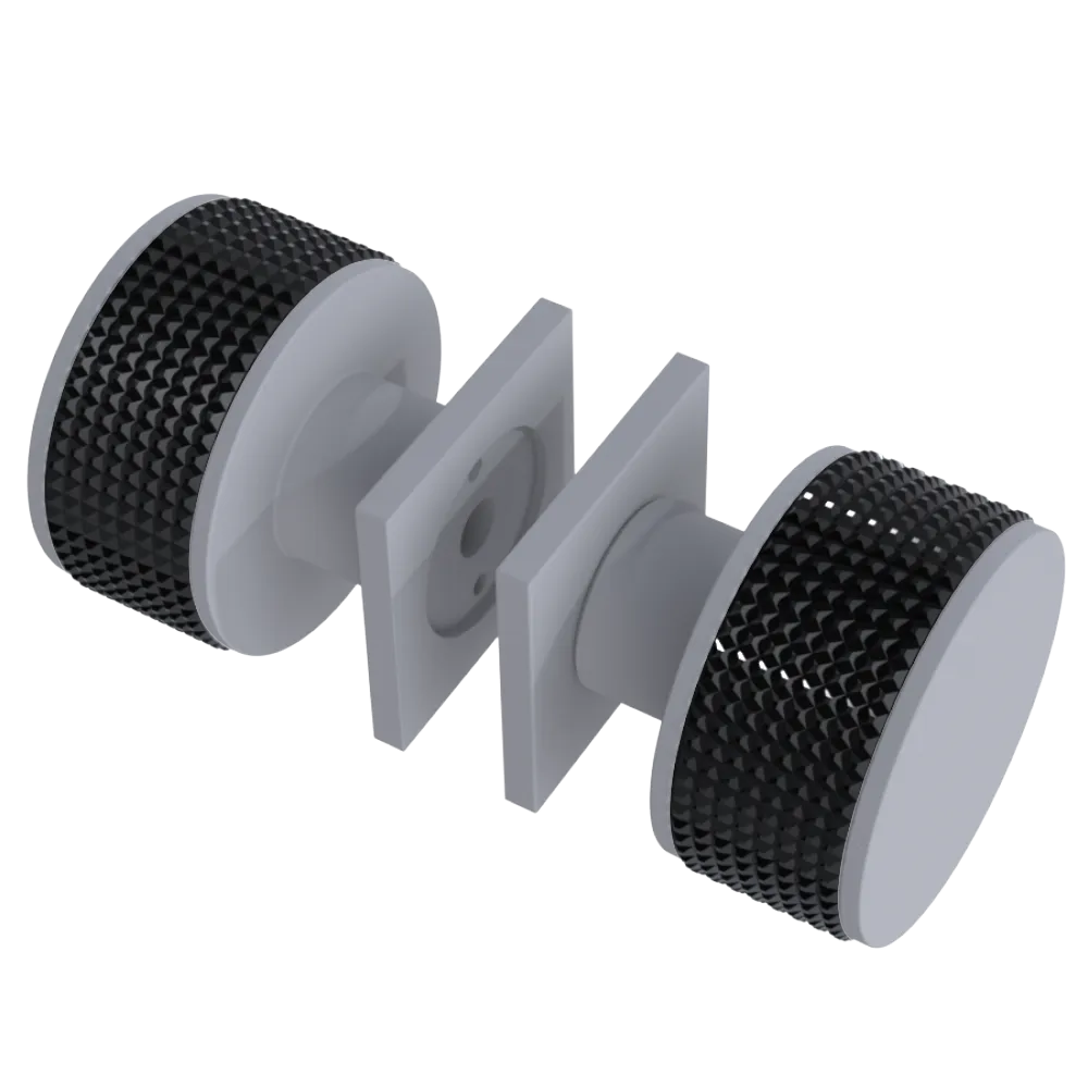 Rubinet Shower Door Knob (set) Matt White