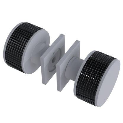 Rubinet Shower Door Knob (set) Matt White
