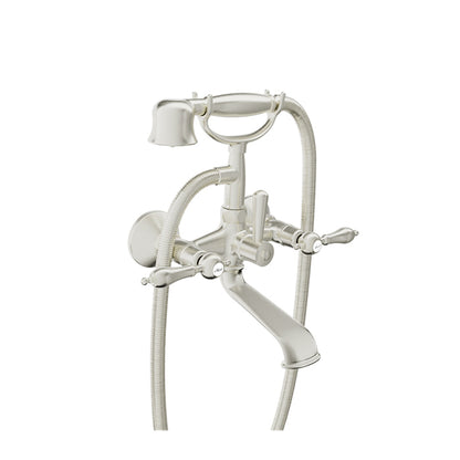 Baril Wall-mounted tub faucet with hand shower
