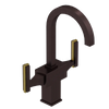 Rubinet Single Hole Dual Handle Lav. Set. (less drain) Oil Rubbed Bronze