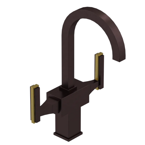 Rubinet Single Hole Dual Handle Lav. Set. (less drain) Oil Rubbed Bronze