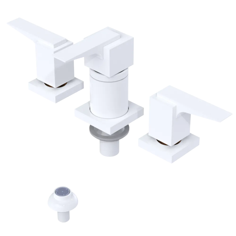 Rubinet Bidet Fitting with Spray, Diverter, and Vacuum Breaker (less drain) White