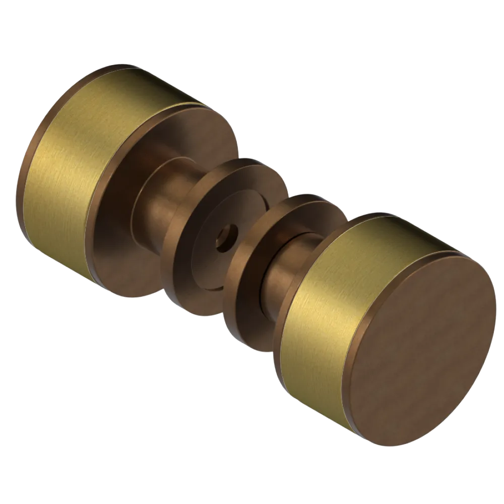 Rubinet Shower Door Knob (set) Tuscan Brass