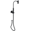 Rubinet Hand Held Shower Bidet with Extended Reach & Dual Function Spray Including Wall Bracket with Supply & Hose (Square) Matt Black