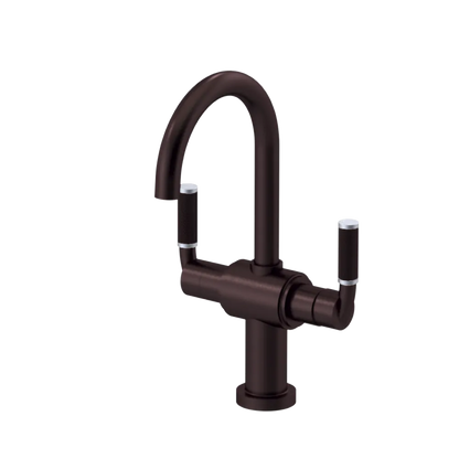Rubinet Single Hole Dual Handle Lav. Set. (less drain) Oil Rubbed Bronze