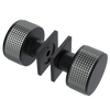 Rubinet Shower Door Knob (set) Matt Black
