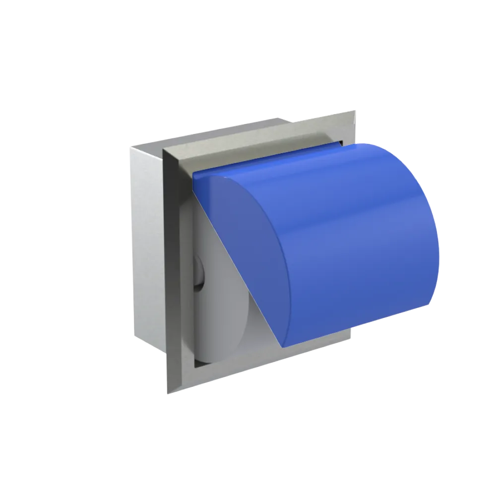 Rubinet RECESSED TOILET PAPER HOLDER Satin Nickel