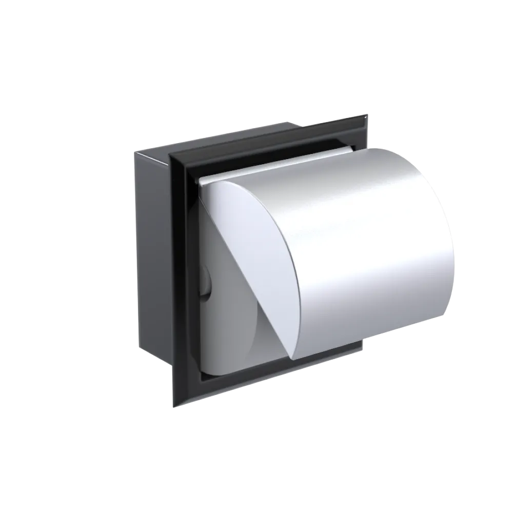 Rubinet RECESSED TOILET PAPER HOLDER Black