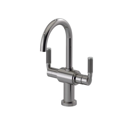 Rubinet Single Hole Dual Handle Lav. Set. (less drain) Polished Nickel