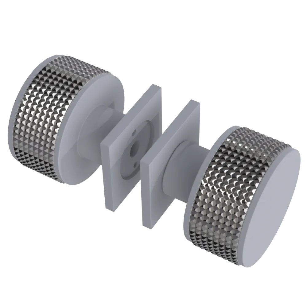 Rubinet Shower Door Knob (set) Matt White