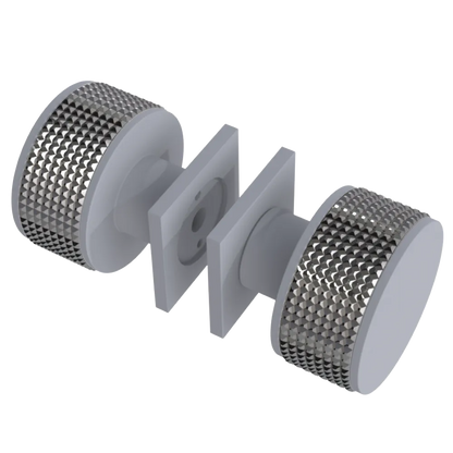 Rubinet Shower Door Knob (set) Matt White