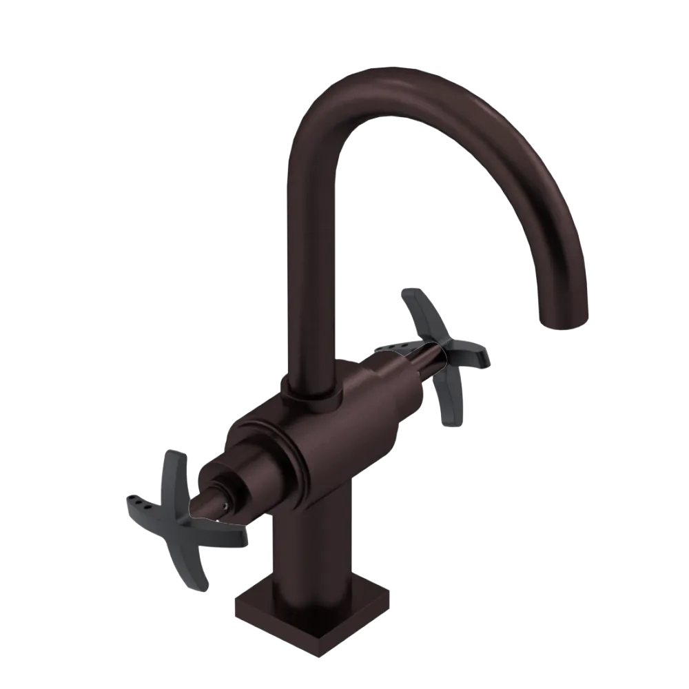 Rubinet Single Hole Dual Handle Lav. Set. (less drain) Oil Rubbed Bronze