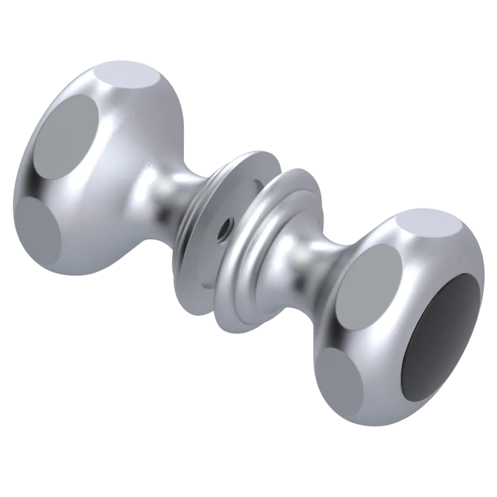 Rubinet Shower Door Knob (set) Satin Chrome