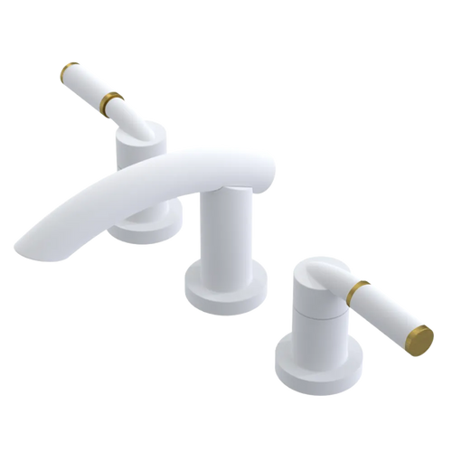 Rubinet Widespread Lav. Set. (less drain) Matt White