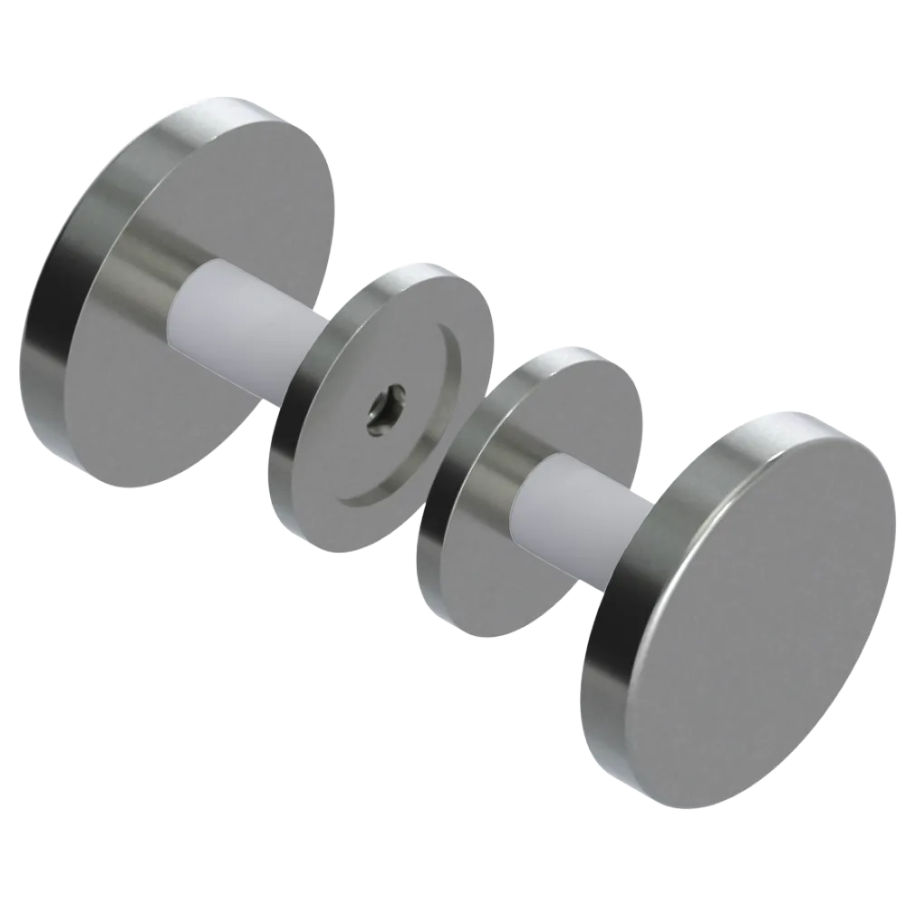 Rubinet Shower Door Knob (set) Satin Nickel