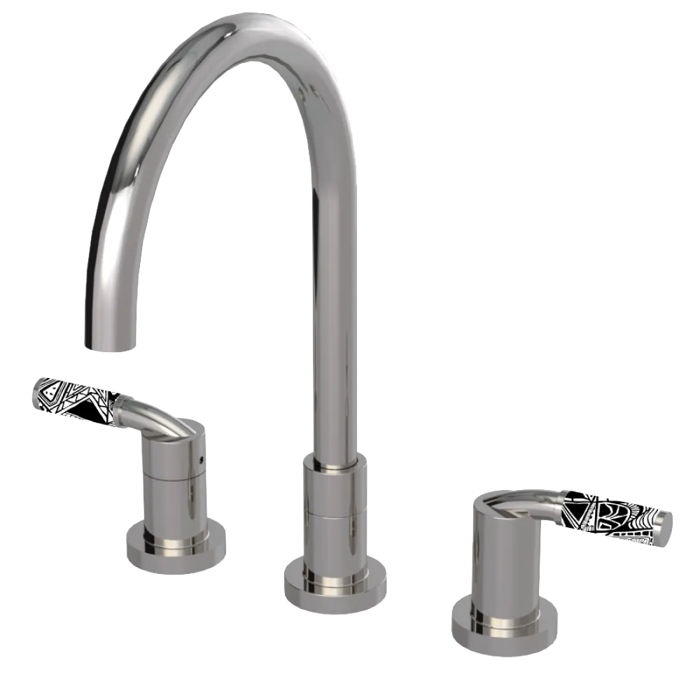 Rubinet Widespread Kitchen Set Polished Nickel